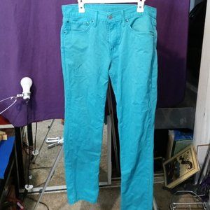 Levis 511 Turqouise 34x32 100% cotton Pants